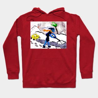 Alien Ant Shovels Snow Hoodie